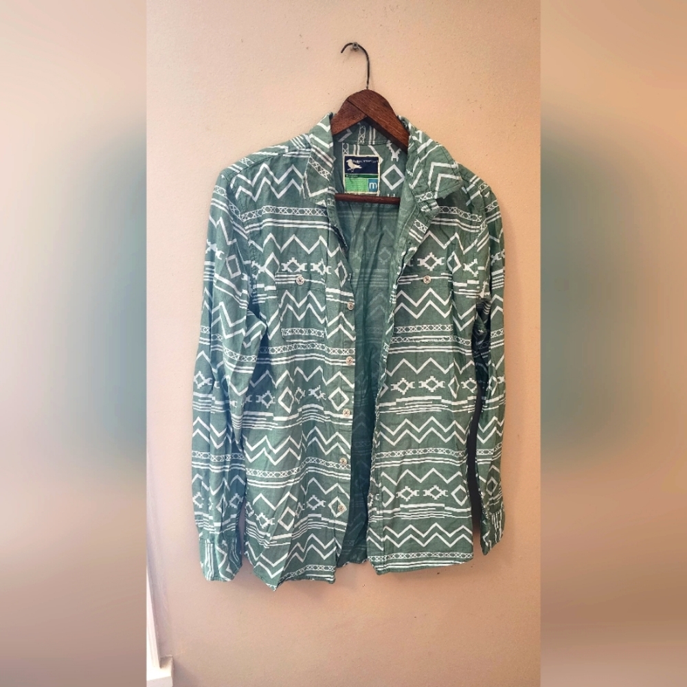 MD mens long sleeve button down shirt